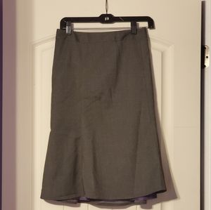 Lane Bryant 18 Dark Grey Seamed Swing Skirt